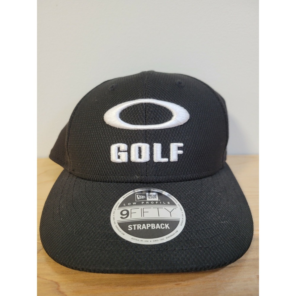 New Era Oakley Golf Baseball Cap Hat Black White Embroidered 9Fifty One-Size